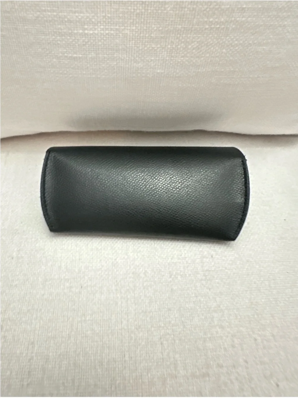 Celine Black Leather Sunglass case Gold Logo